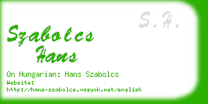 szabolcs hans business card